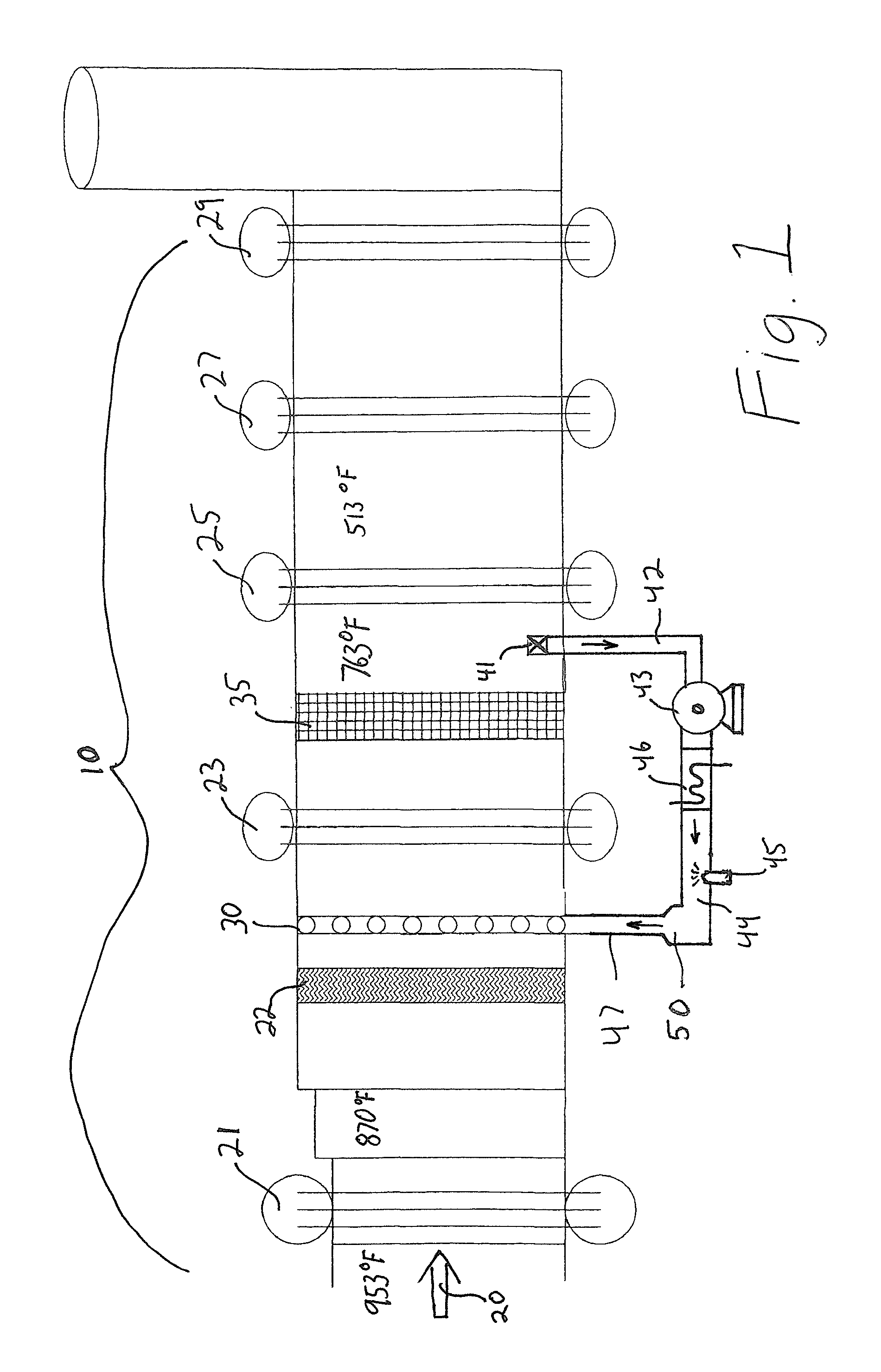 System and method for urea decomposition to ammonia in a side stream for selective catalytic reduction