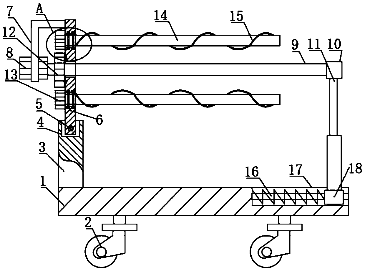 A bearing transport vehicle that is convenient for loading and unloading