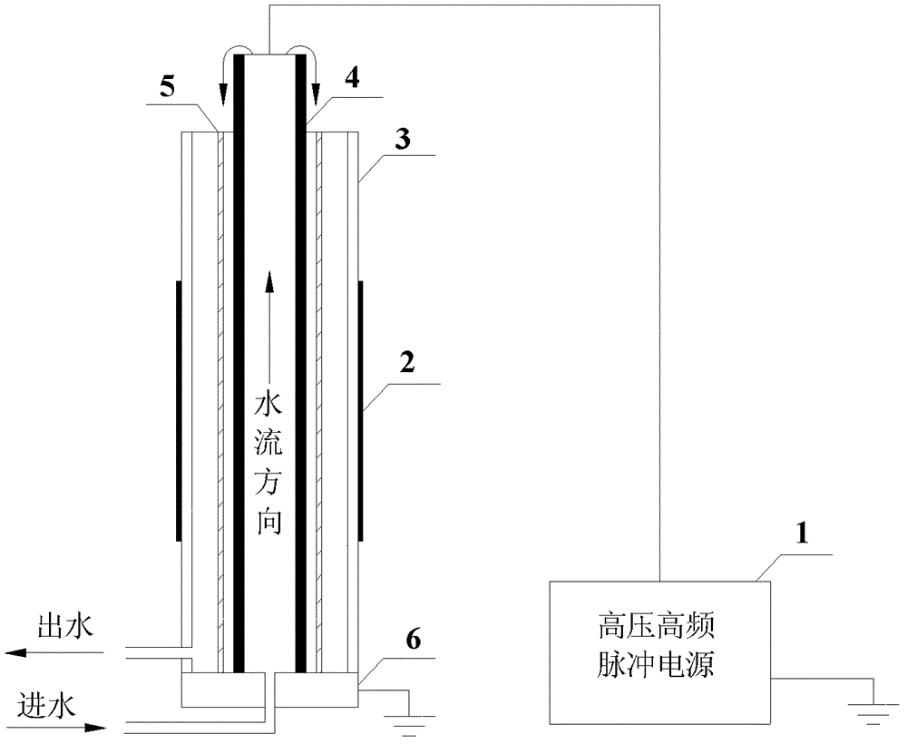 Dielectric barrier discharge water treatment device