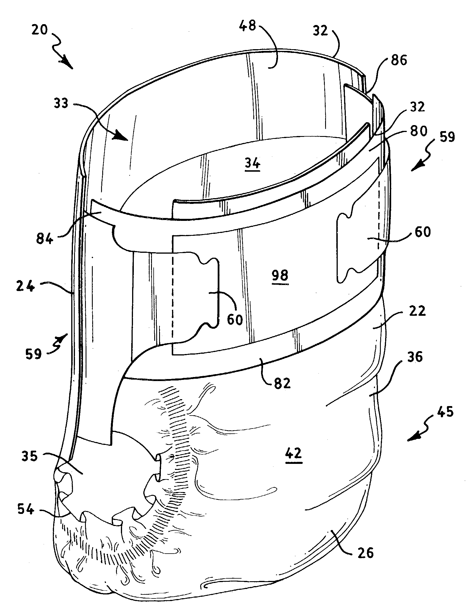 Attachment assembly for absorbent article