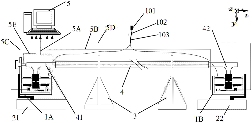 Push-pull optical fiber displacement sensor with compliant cylinder structure and optical fiber strain gauge