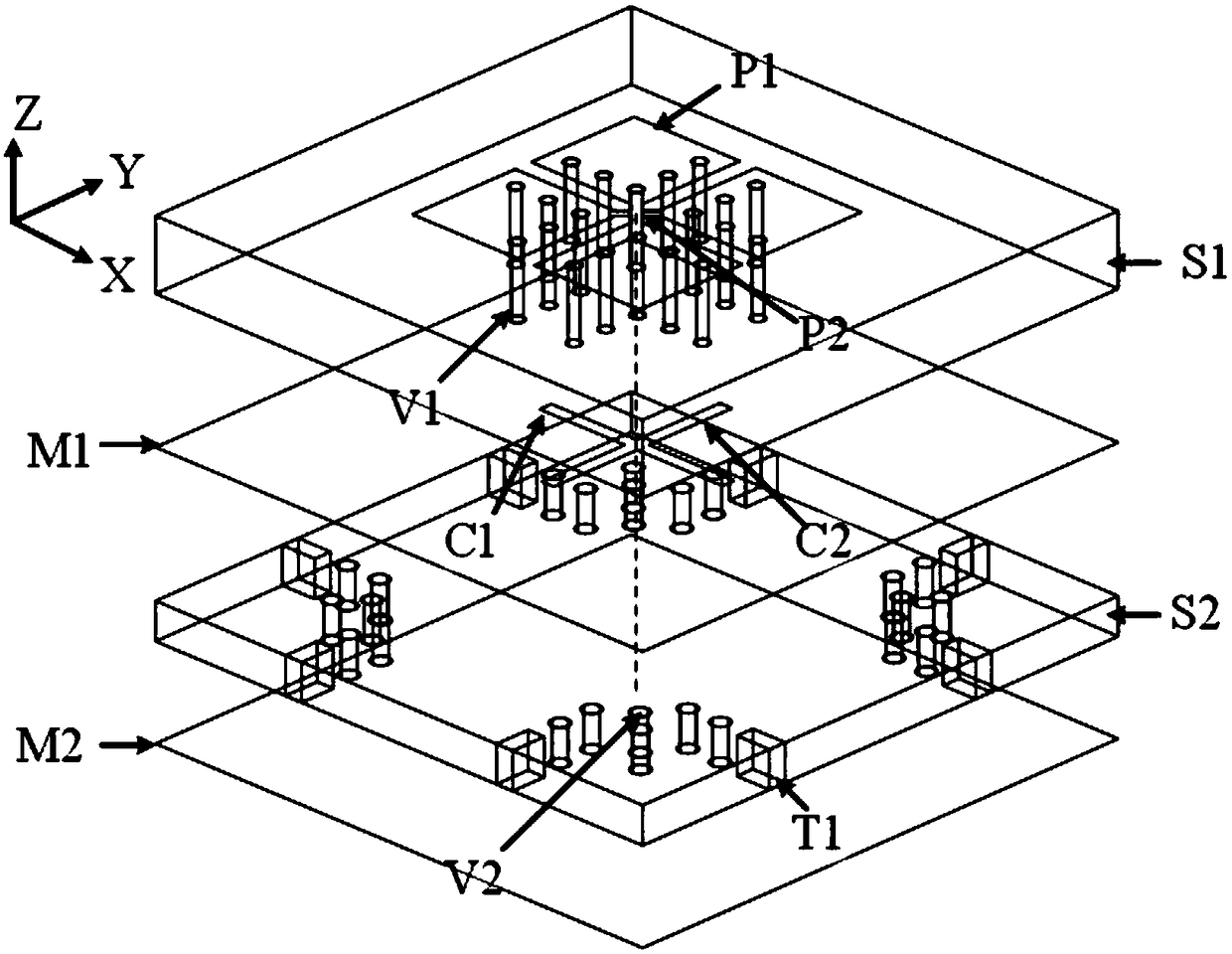 Millimeter wave differential feeding dual-polarized electromagnetic dipole antenna