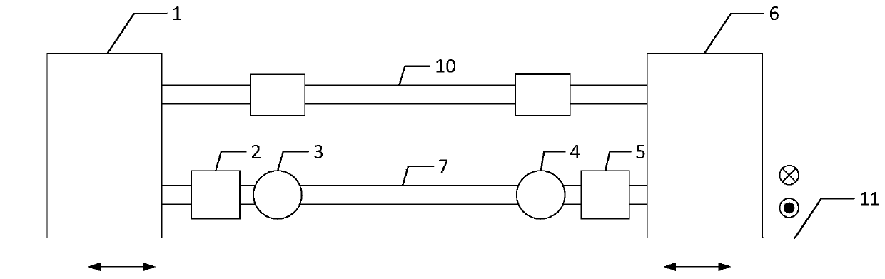 Driving shaft system rack test device and method for automobile