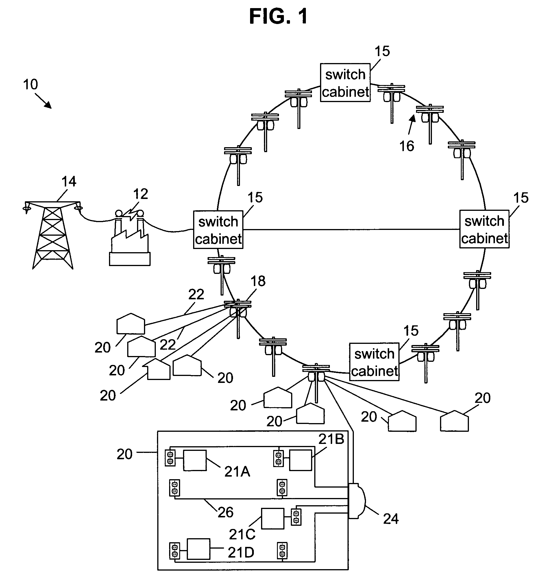 Method and system for maximizing data throughput rate in a power line communications system by modifying payload symbol length