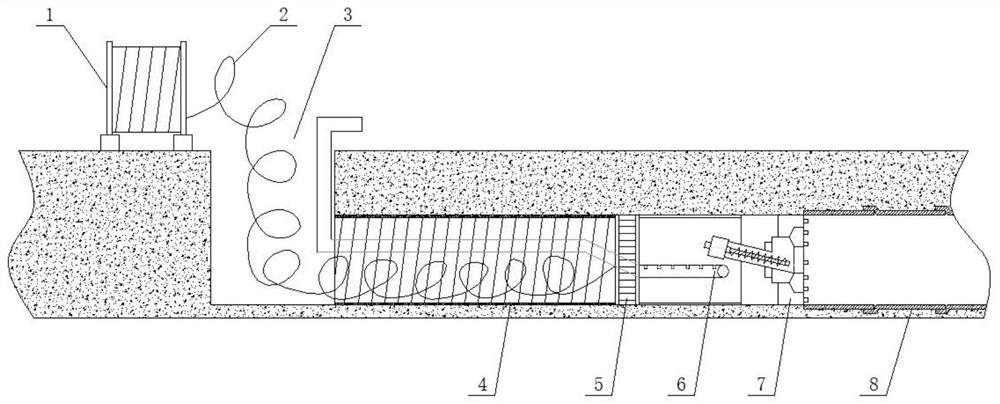 Method for laying trenchless new pipeline