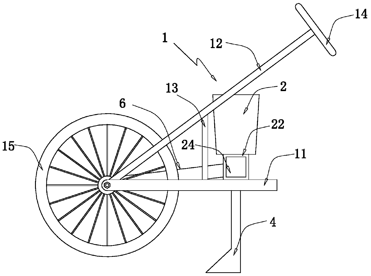 Peanut seeding and topdressing device