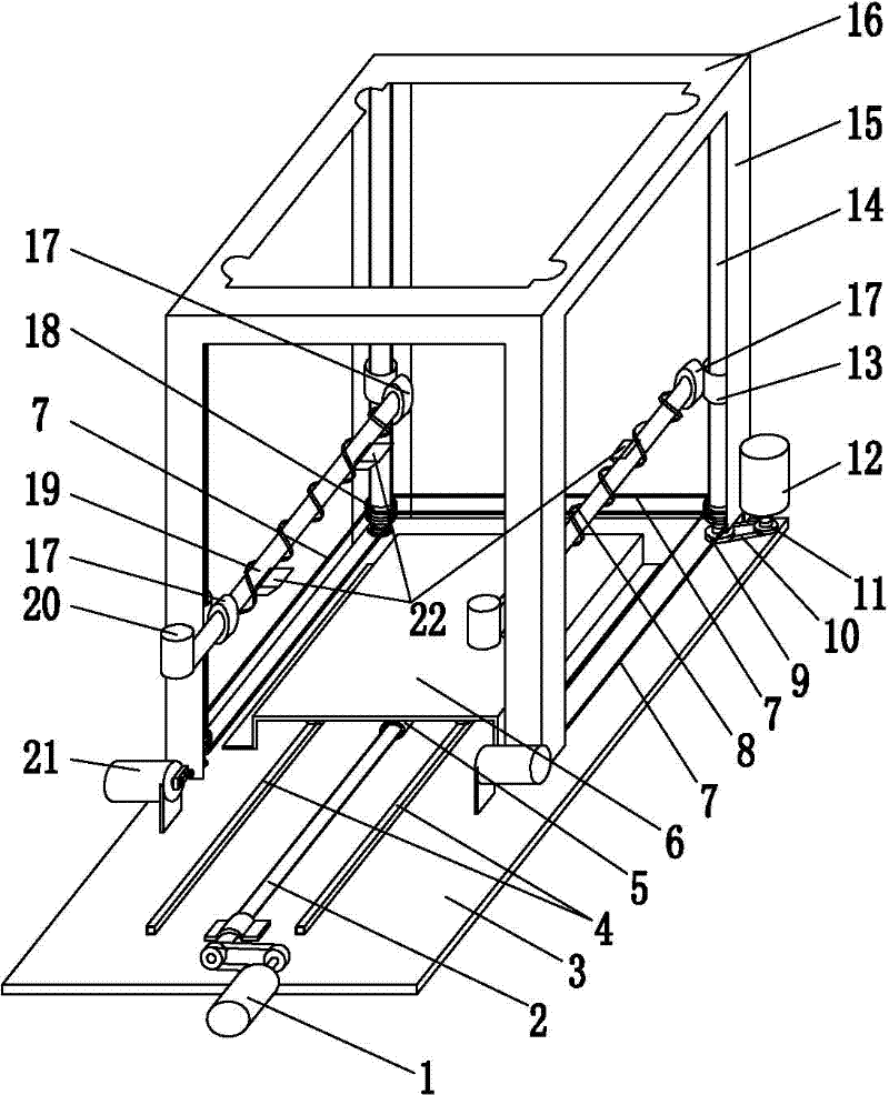 Four-lead screw lifting device