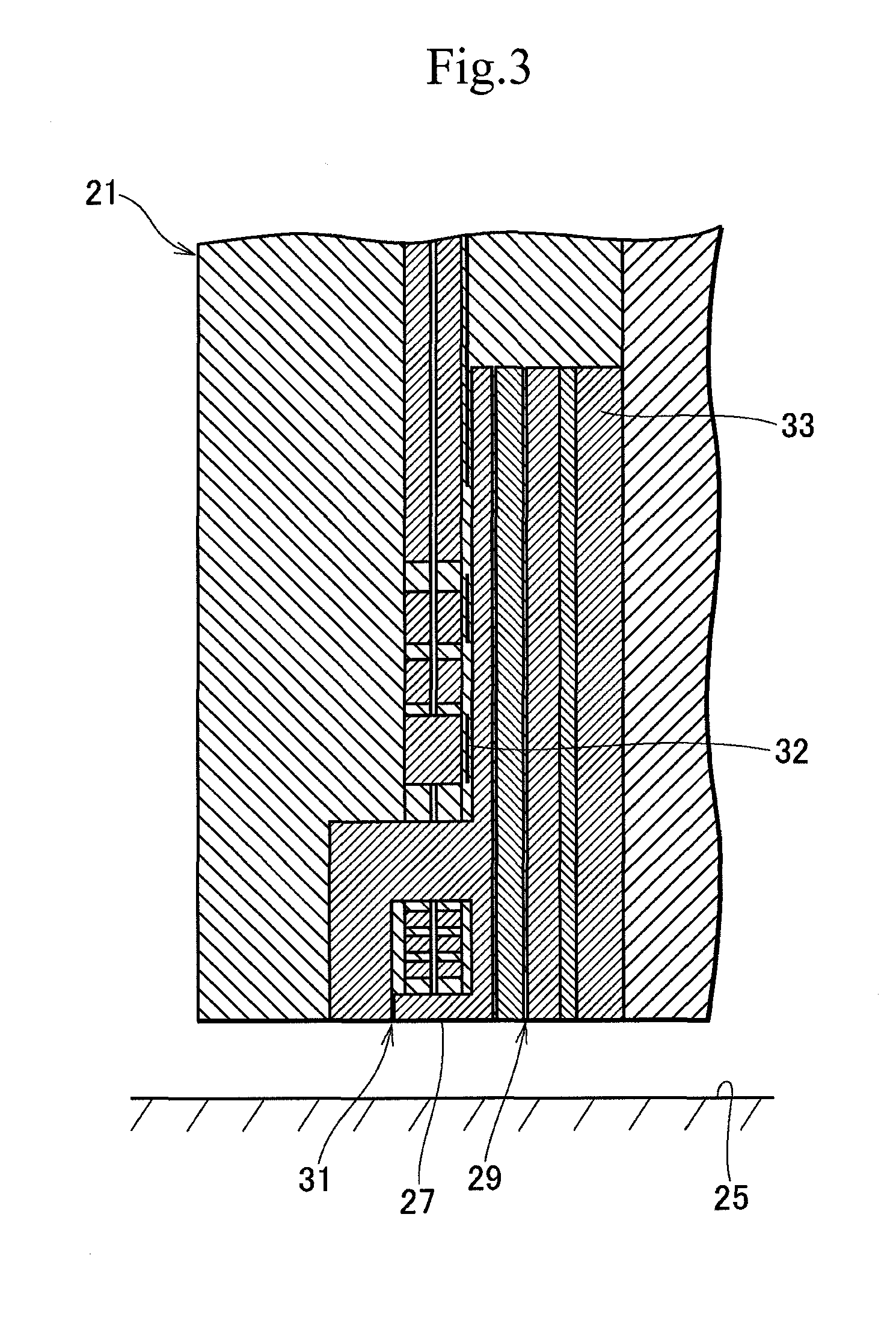 Wiring structure for device arranged on head suspension operating on low-frequency signals and performing other than a write/read function