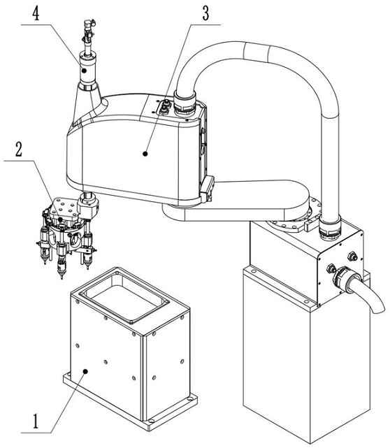 Rapid feeding and grabbing device and feeding method thereof