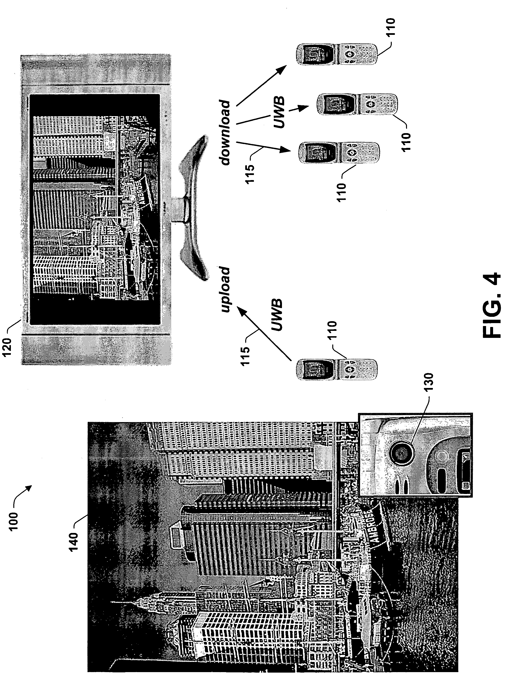 Home picture/video display system with ultra wide-band technology