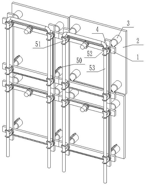 A combined curtain wall structure