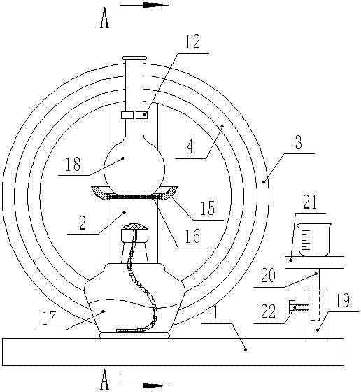 Flask frame for chemical experiments