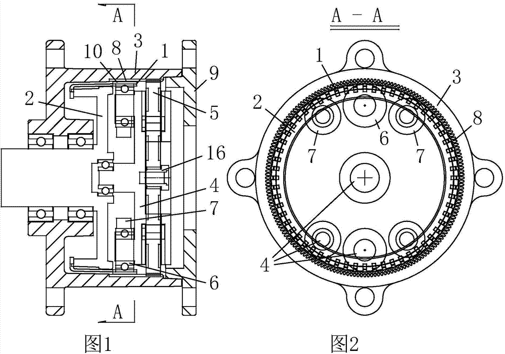 Planetary harmonic gear reducer