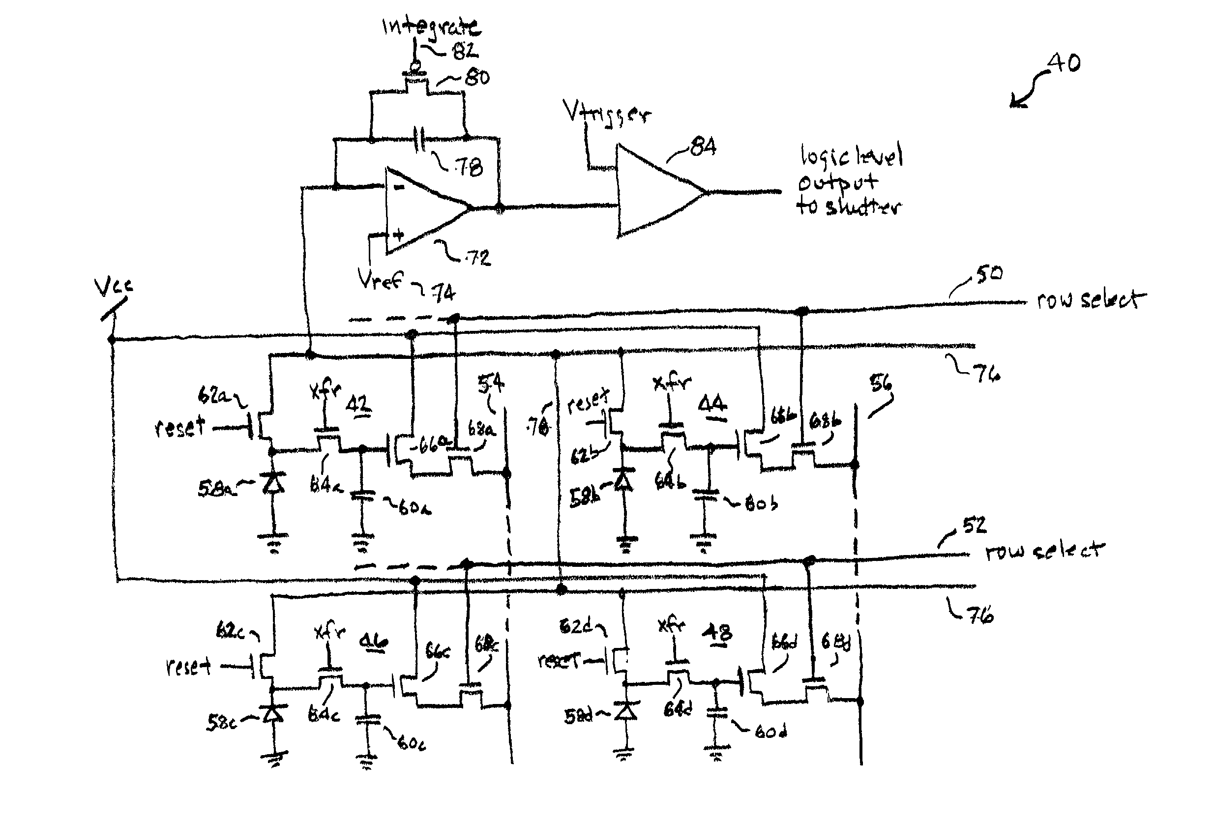 Method for capturing a dark frame