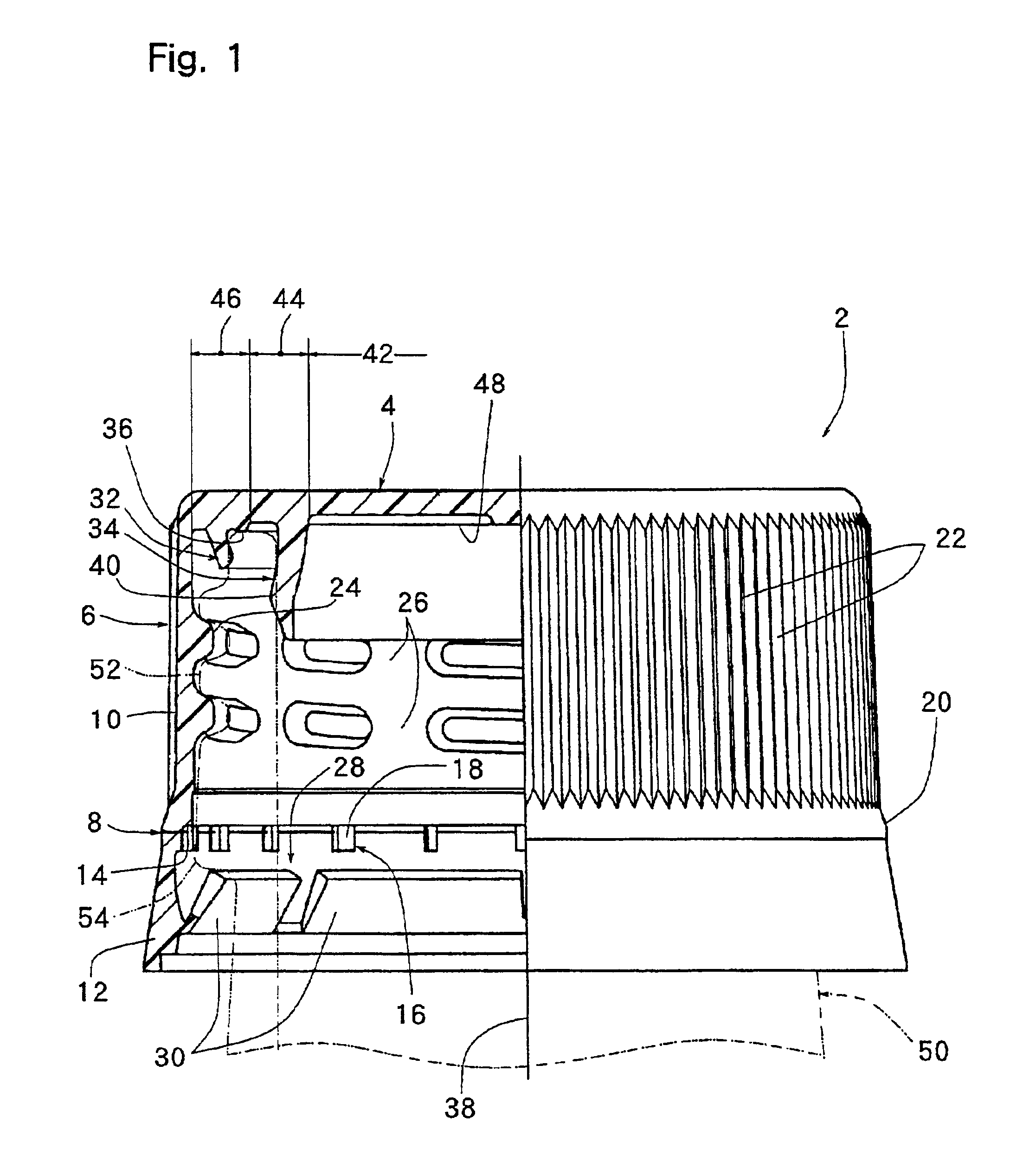 Synthetic resin container closure