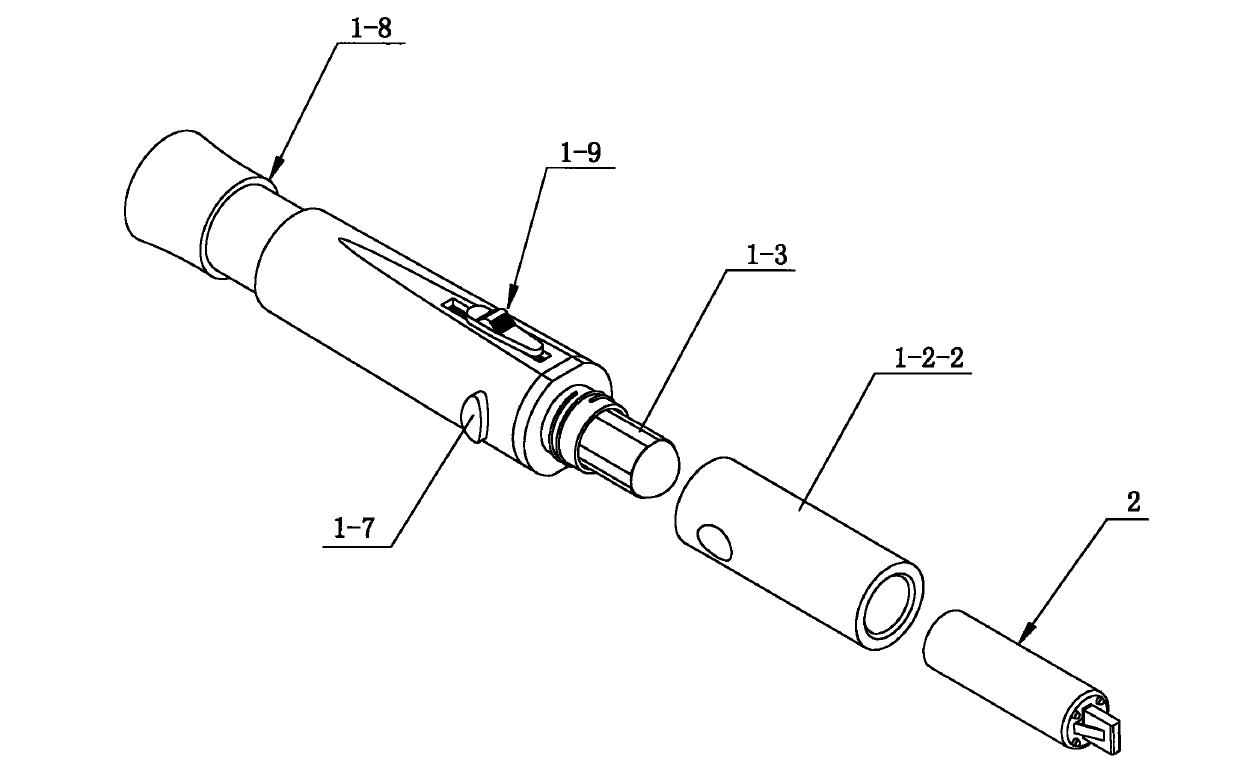 Three-spring portable painless blood sampling pen with disposable pen point