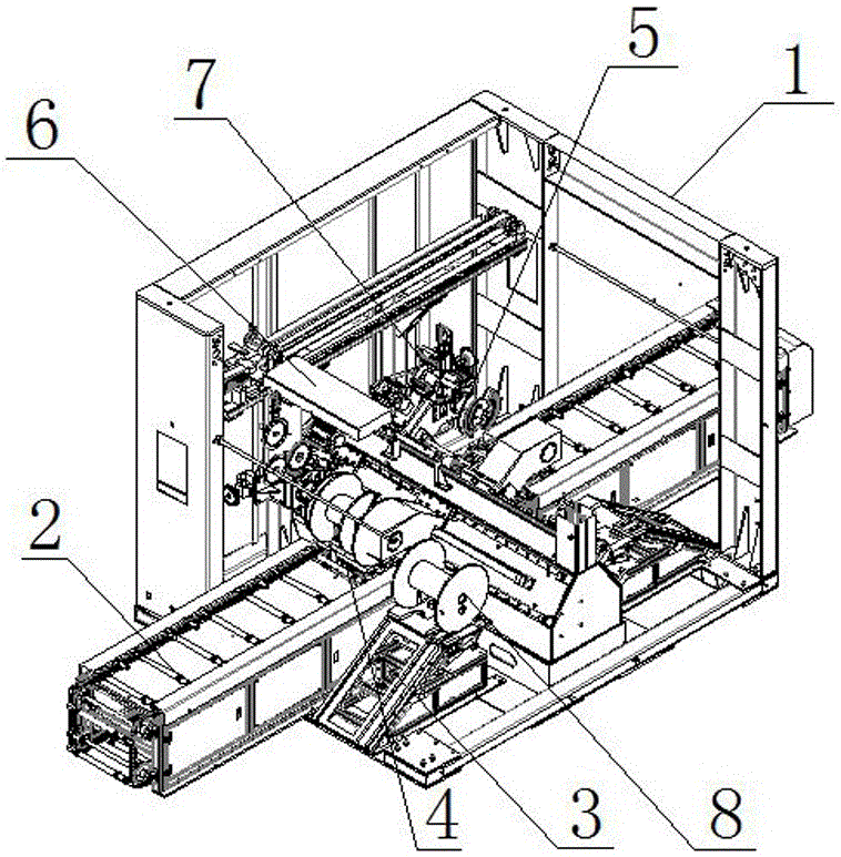 Automatic single and double-reel take-up device