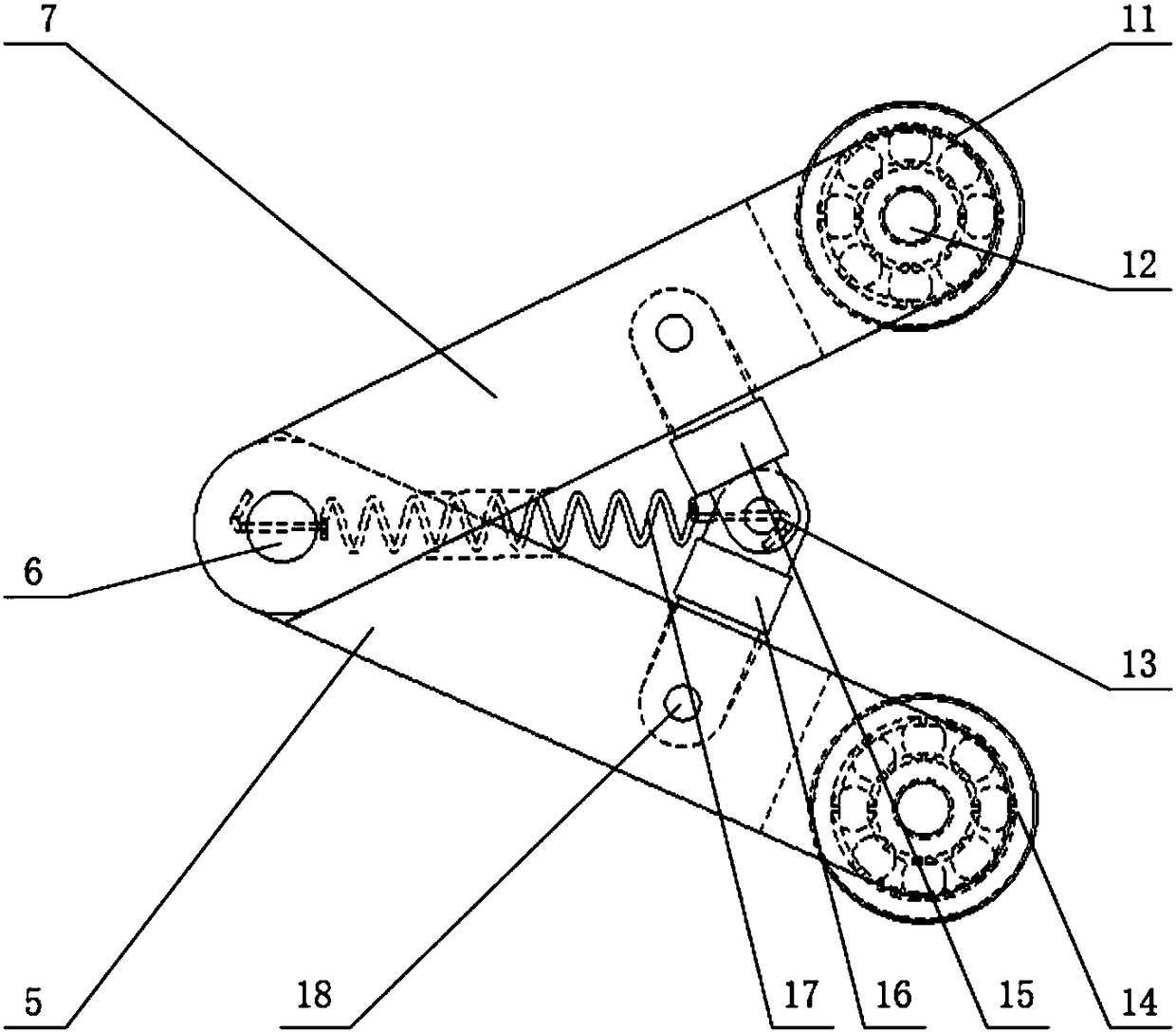 Oscillating bar oscillating tooth speed reducer with clearance eliminating mechanism