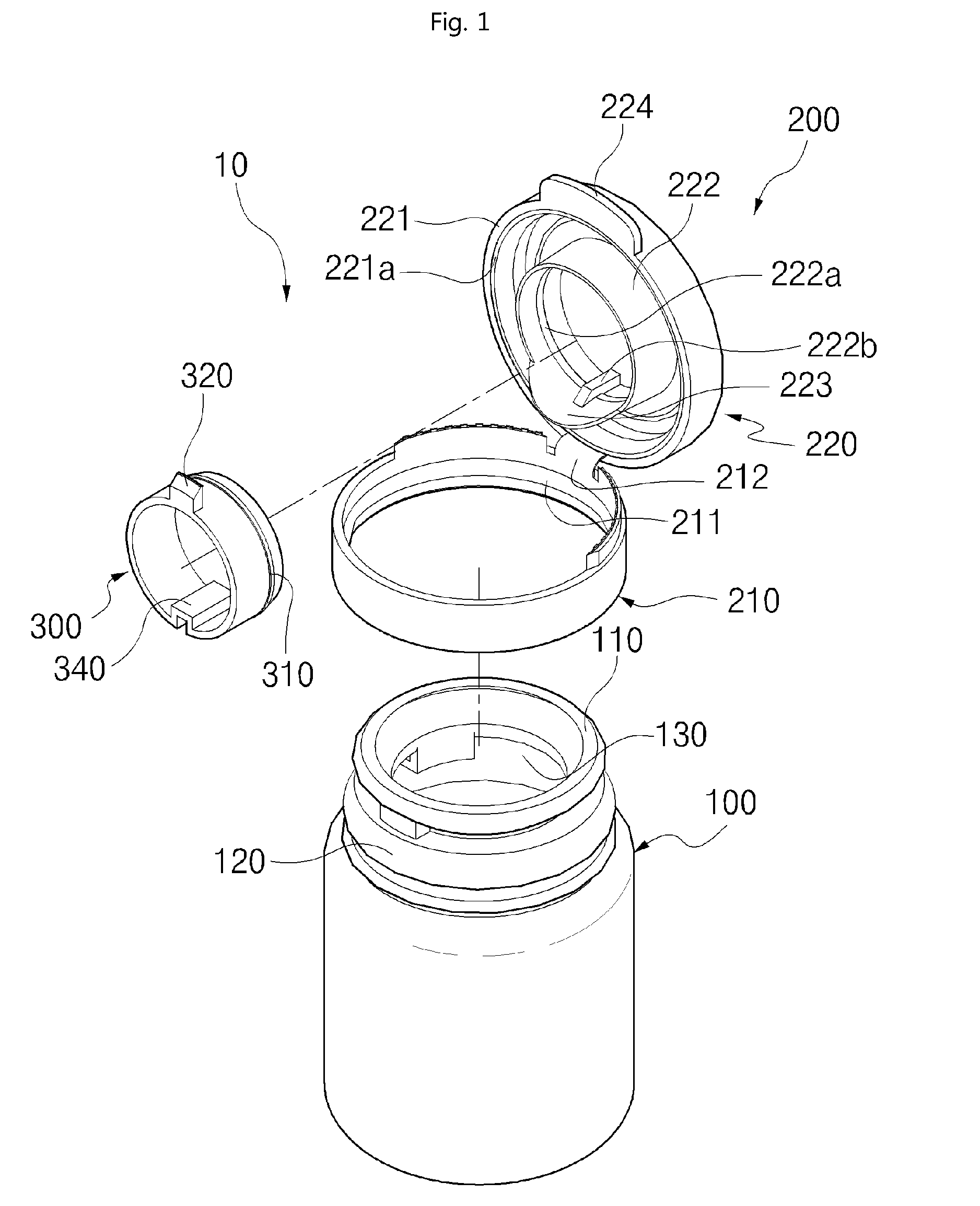 Safety container with safety locking part