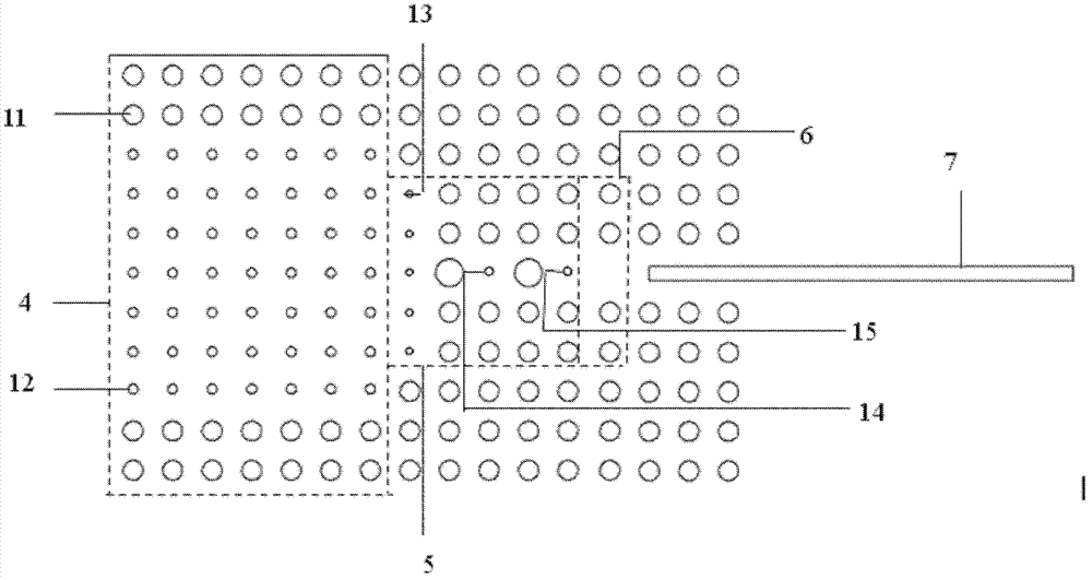 Two-stage beam shrinkage system based on photonic crystal resonant cavity and manufacturing method for two-stage beam shrinkage system