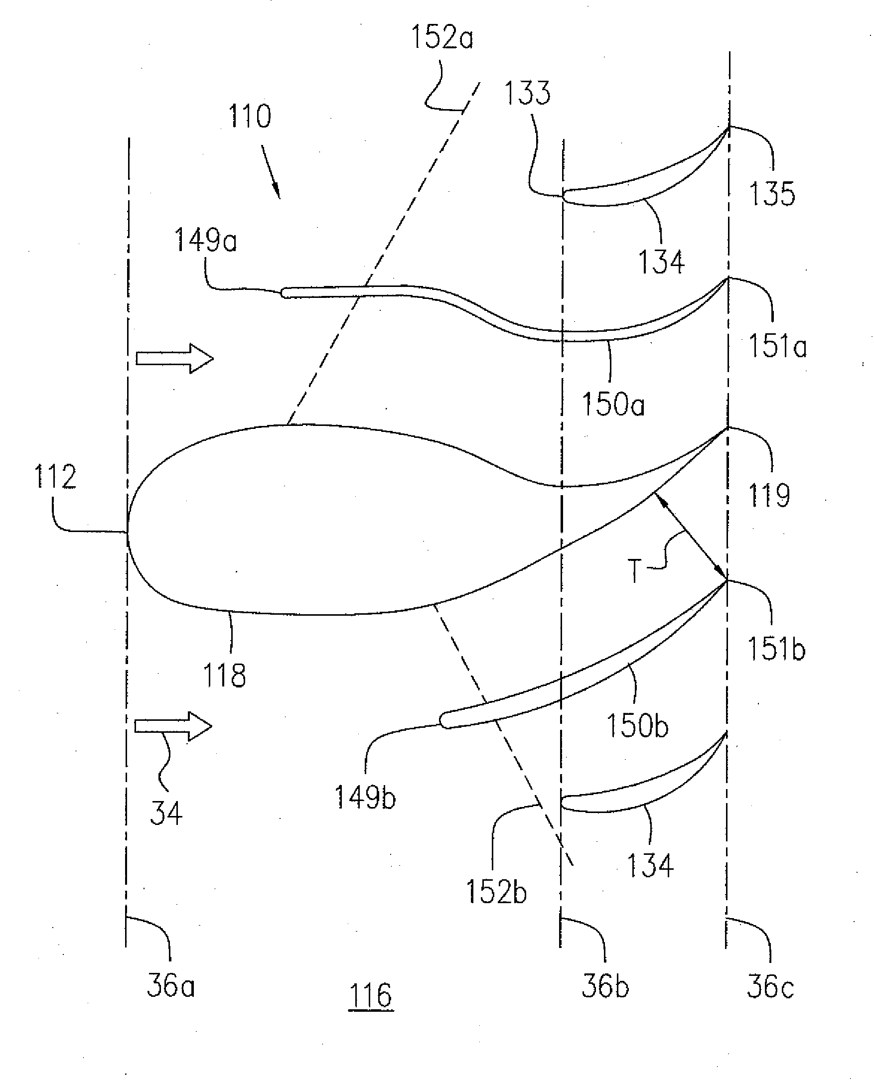 Deflector for a gas turbine strut and vane assembly