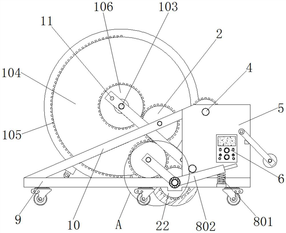 An automatic intelligent cable pay-off machine with temporary processing function