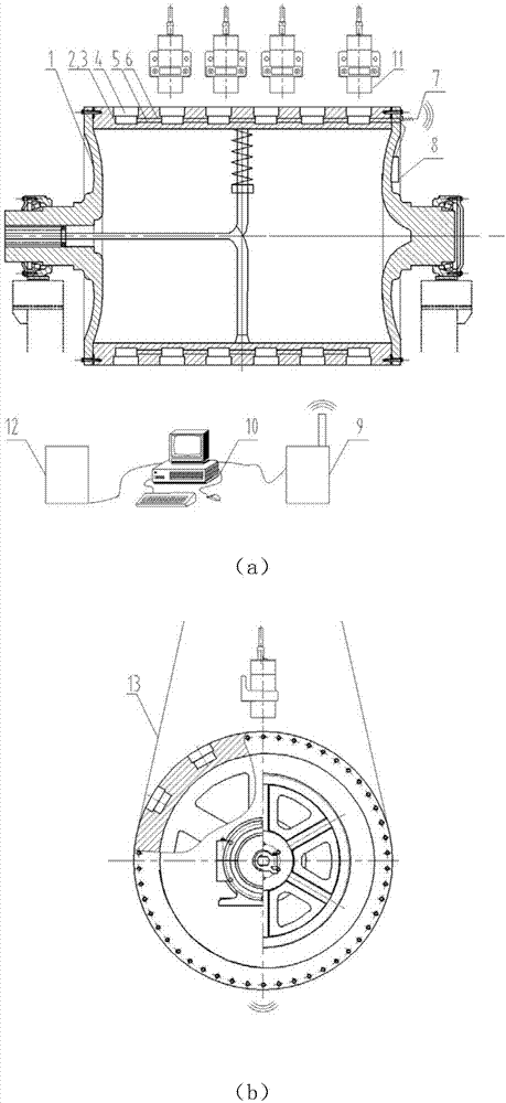 Wireless detection system for papermaking machine dryer surface temperature