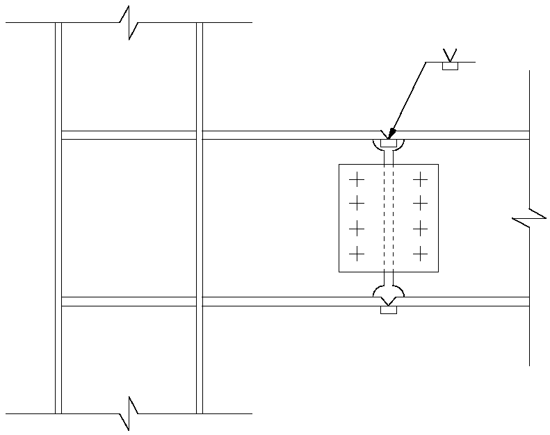 Joint structure for rigid connection of rolled steel beam and steel column, manufacturing method and house structure system