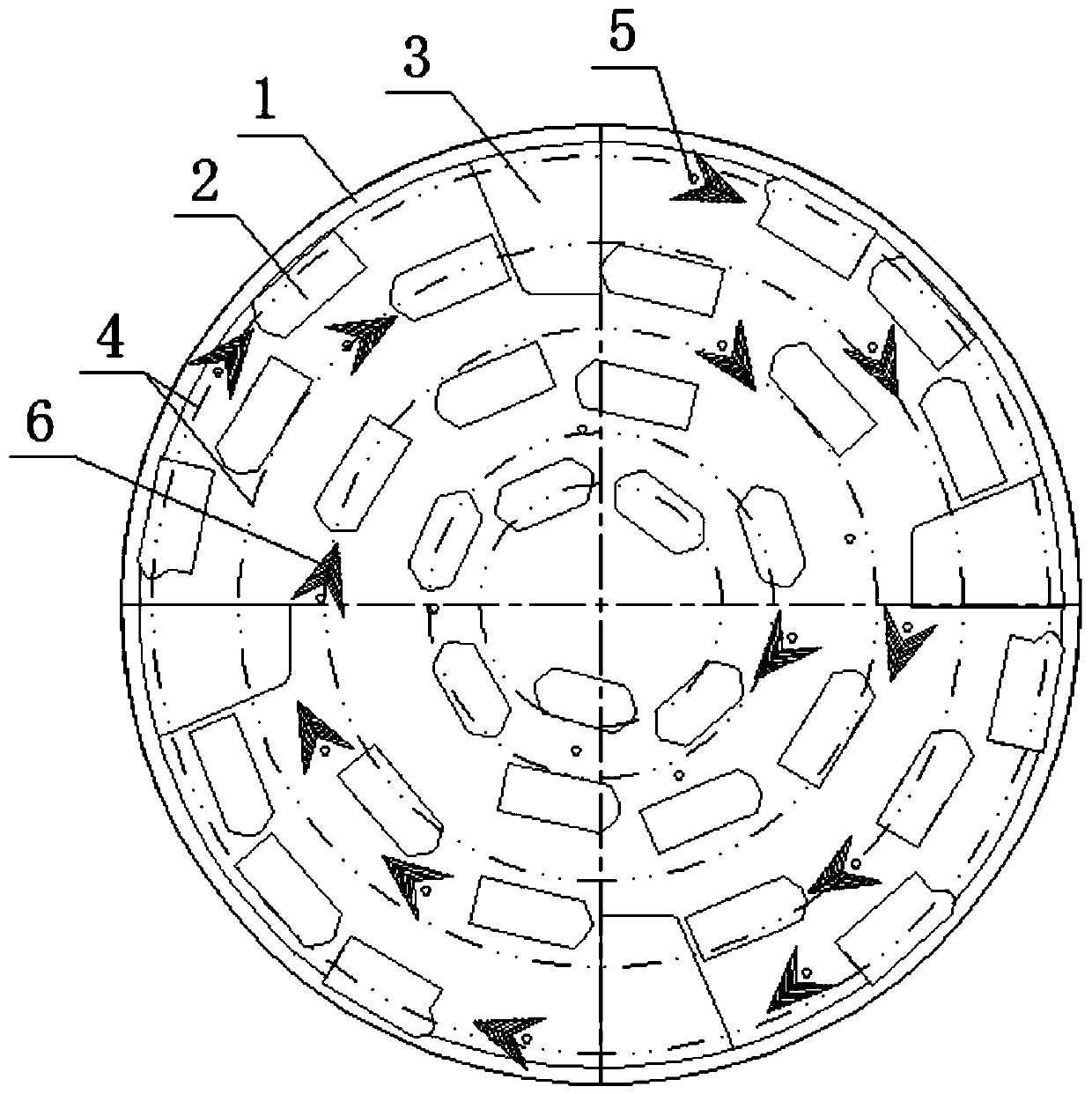 Tunneling machine for hard tunnel rock and cutterhead of tunneling machine