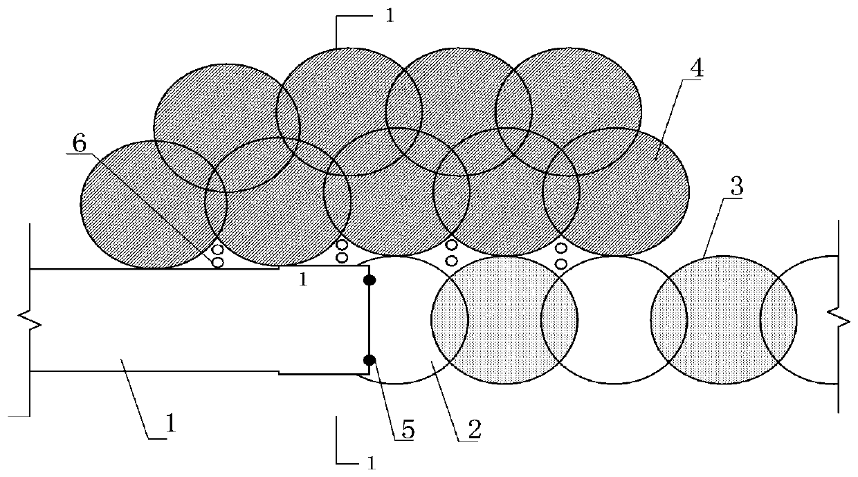 Method for stopping water at joints between occlusive piles and diaphragm retaining wall