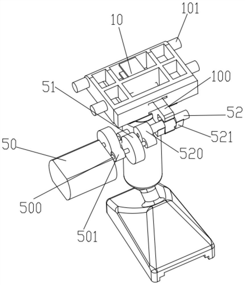 Transmission and execution structure of full-automatic anti-dazzle inside rear-view mirror based on wedge-shaped lens