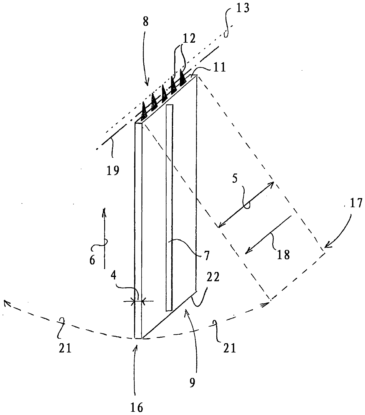 Component produced by additive manufacturing and having support structure