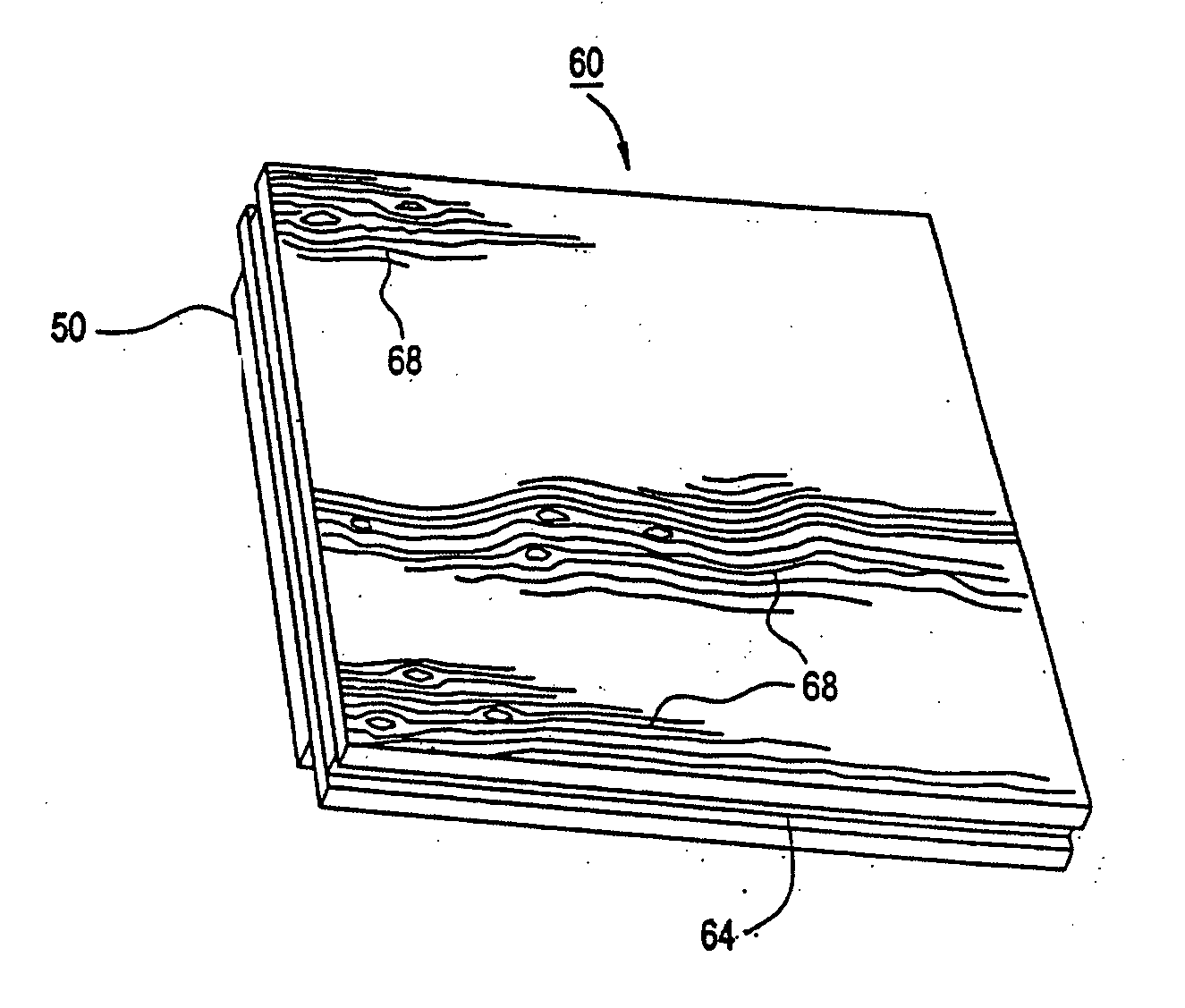 Flooring system having sub-panels with complementary edge patterns