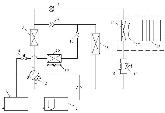 Air conditioning system of electric bus and electric bus