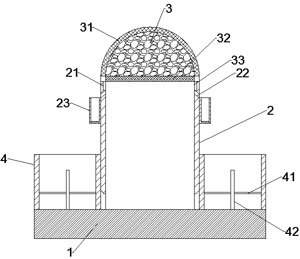 Water storage anti-blocking type road greenbelt