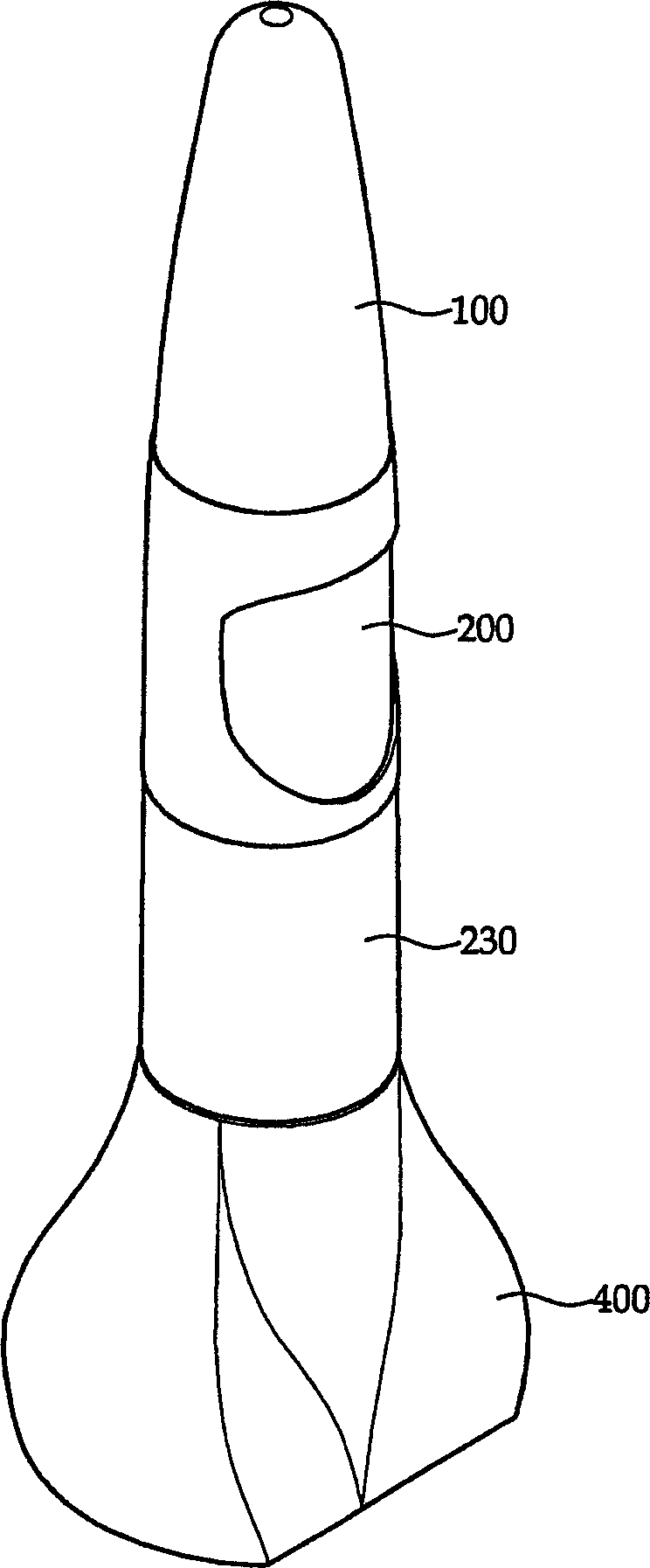 Double-using container for nail cosmetic