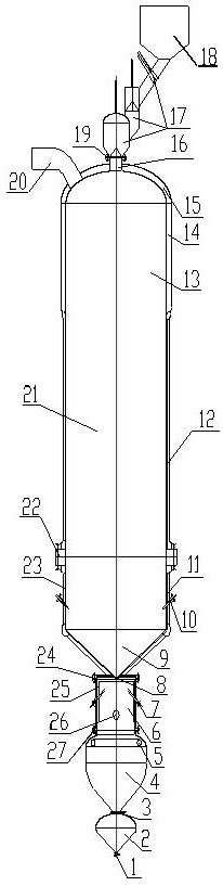 Slag gasification reaction furnace for preparing carbon monoxide, and gas preparation method thereof