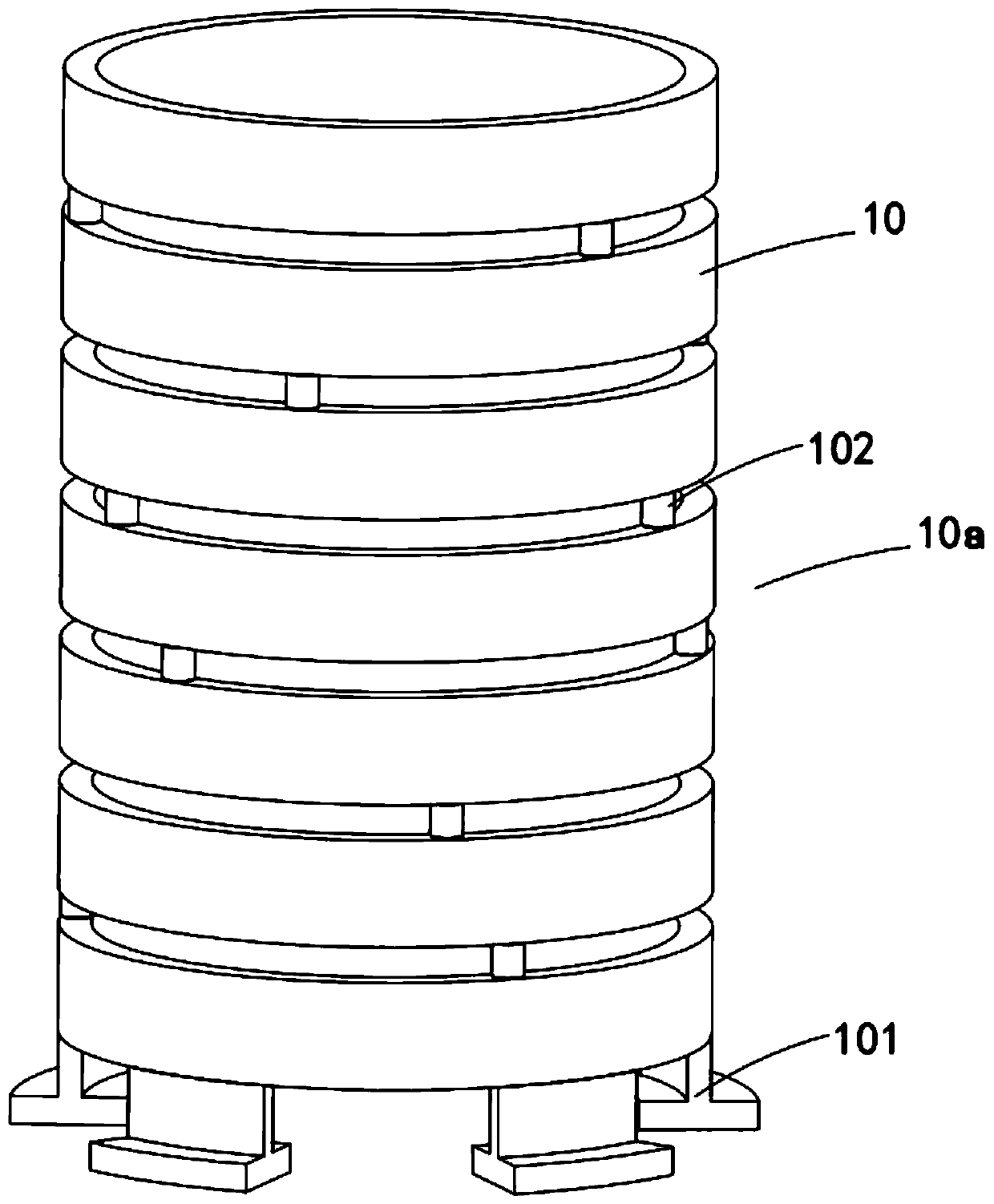 Lifting appliance for rapidly lifting annular workpieces and lifting method