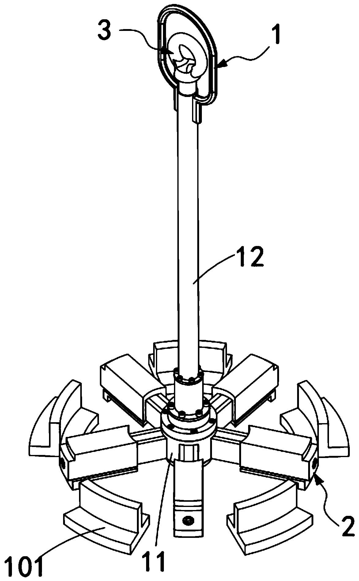 Lifting appliance for rapidly lifting annular workpieces and lifting method