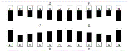 Secondary air regulation method for W-flame monotube boiler