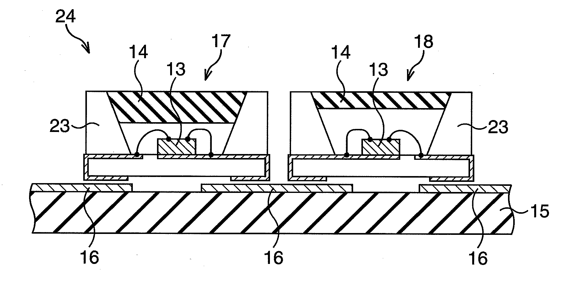 White light emitting diode, white light emitting apparatus, and linear illuminator using the same