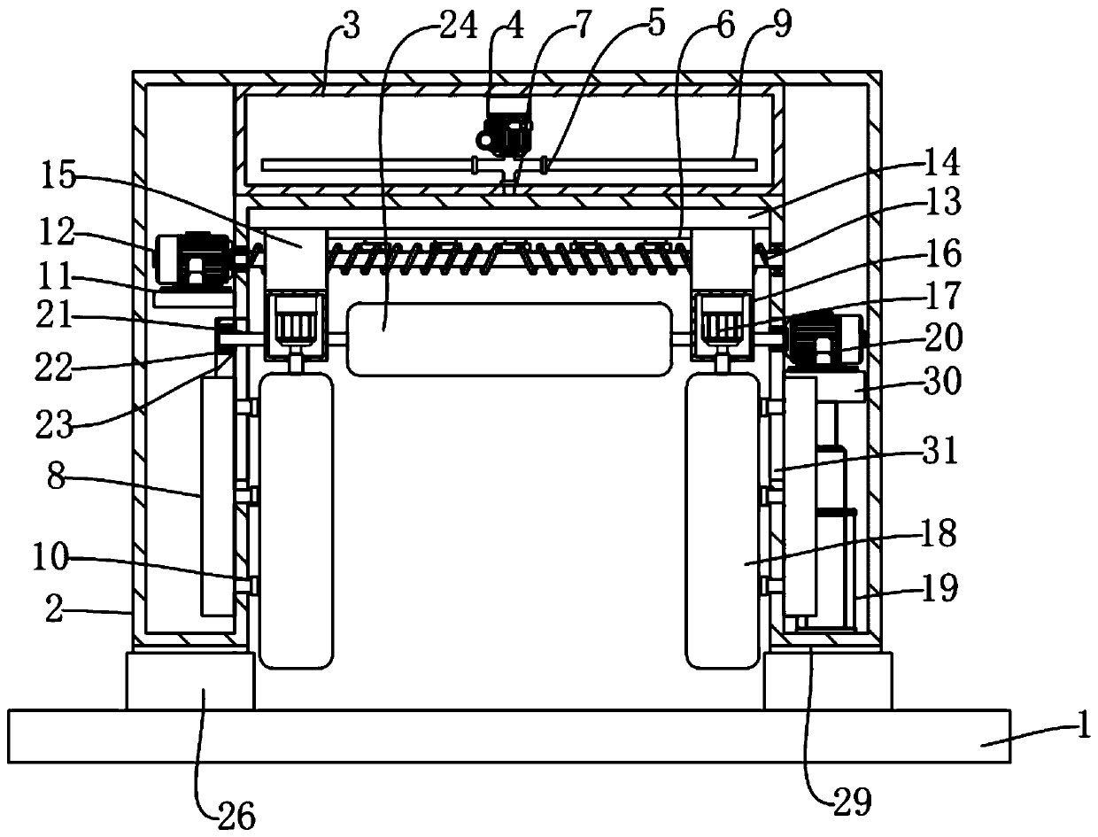 Wheel brush water outlet equipment of car washer