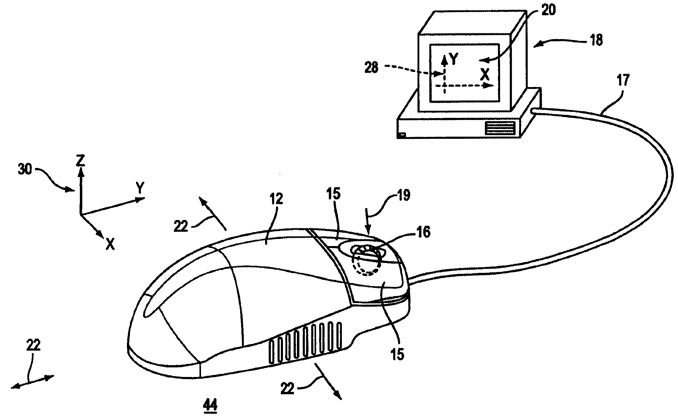 Rotary force feedback wheels for remote control devices