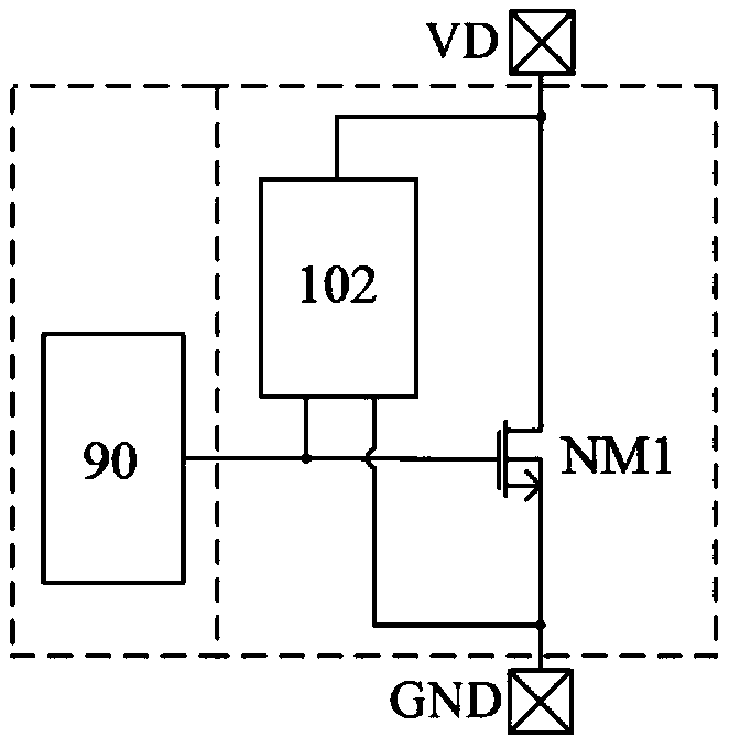 Electrostatic discharge self-protection circuit and self-protection method