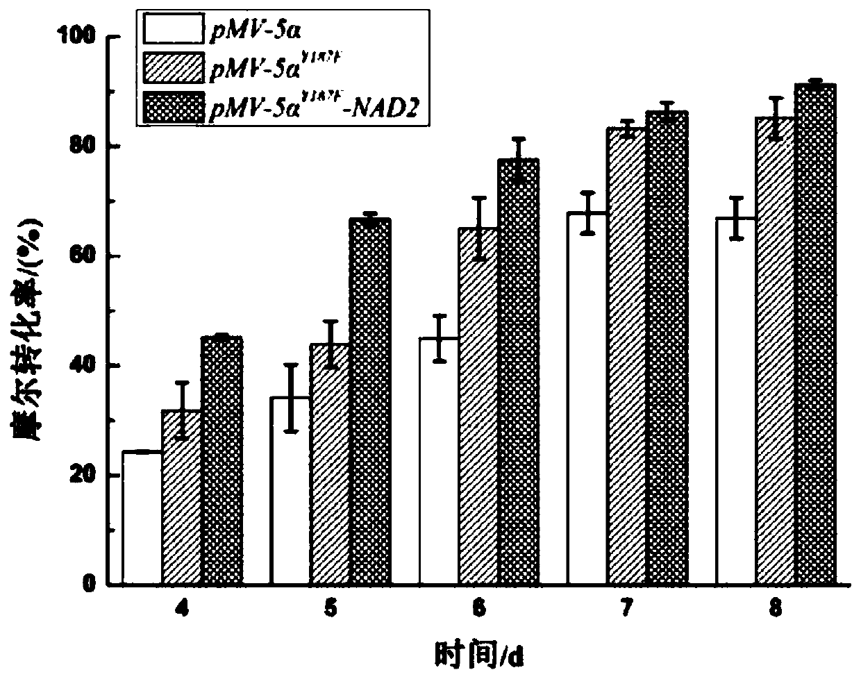 Construction of co-enzyme regeneration system and application of co-enzyme regeneration system in high-efficiency catalysis of 5 alpha-AD