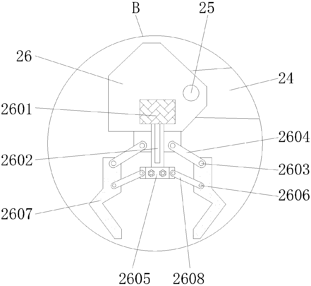 Forest tree carrying device for forestry