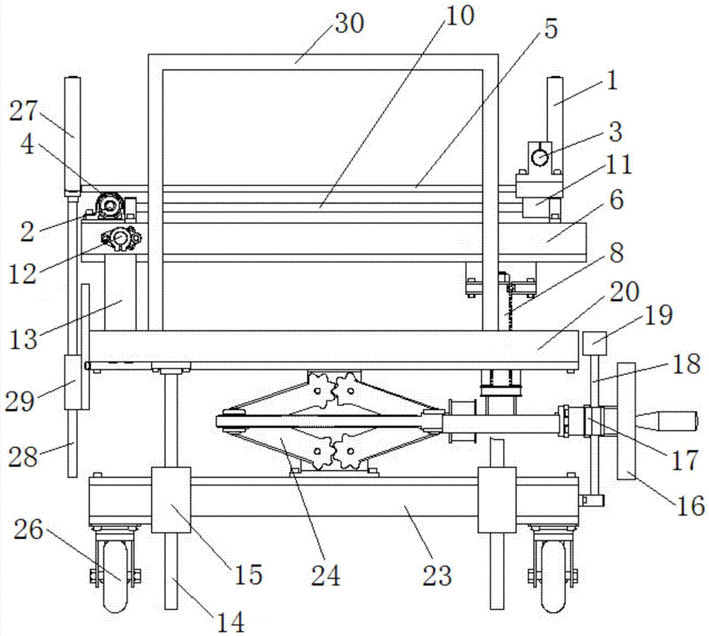 Mechanical patient transferring trolley