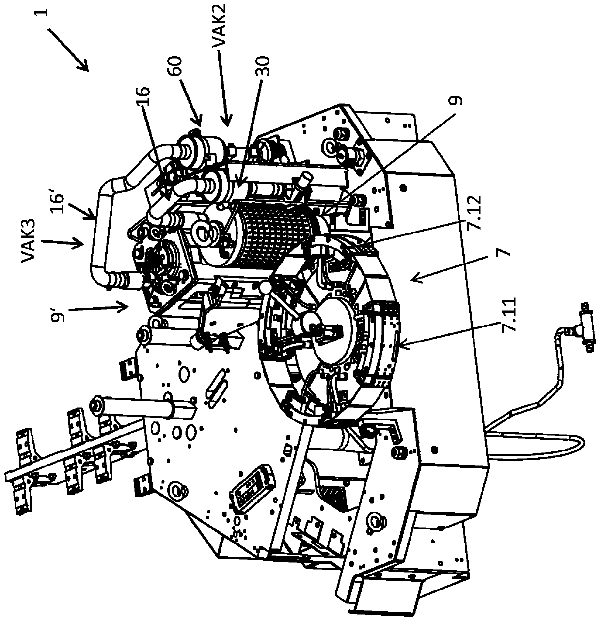 Device for labelling containers