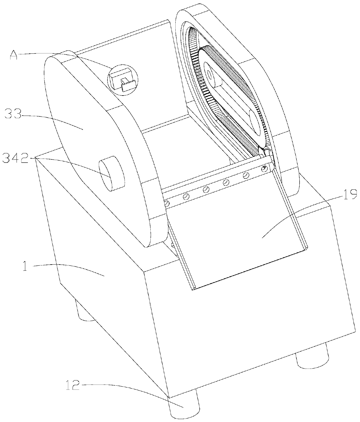 Nut processing and blackening processing device convenient to convey