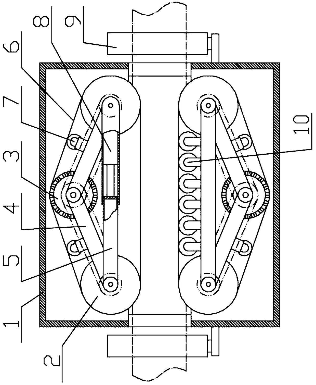 Cable conveyor with adjustable spacing